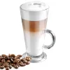 Glāzes lattei, deserti ar rokturi Springos HA7496 280 ml komplektā 6 gab.