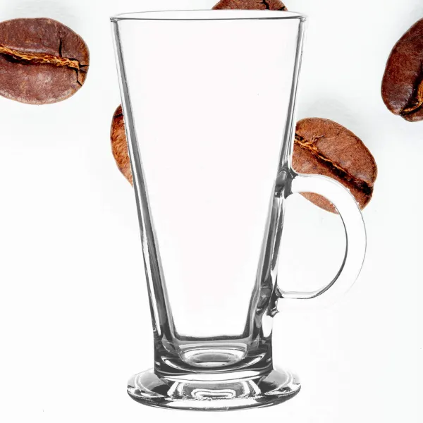 Stiklinės lattei, desertai su rankena Springos HA7496 280 ml rinkinys 6 vnt.