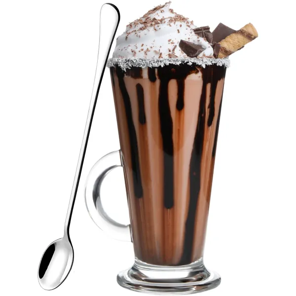 Latte ir desertinės šaukšteliai Springos HA7498, 6 vnt., nerūdijantis plienas, 19,7 cm, sidabriniai