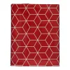 Tablecloth Kinvara White Maroon Thin canvas
