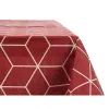 Tablecloth Kinvara White Maroon Thin canvas