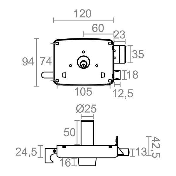 Bolt lock Micel Steel Left