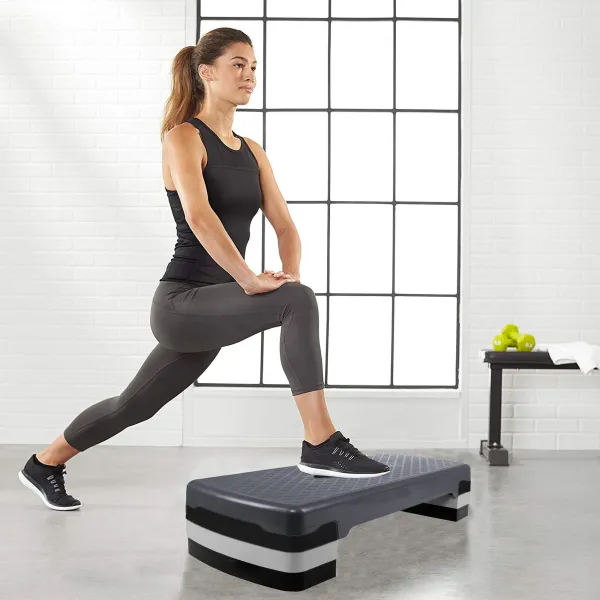 Exercise Step 3-level black and graphite Springos FA0203