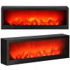 Dekoratīvs kamīns- lampa Springos CL0863, USB LED 60x10x19,5 cm, melna