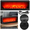 Dekoratīvs kamīns- lampa Springos CL0863, USB LED 60x10x19,5 cm, melna
