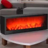 Dekoratīvs kamīns- lampa Springos CL0863, USB LED 60x10x19,5 cm, melna