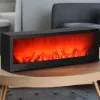 Dekoratīvs kamīns- lampa Springos CL0863, USB LED 60x10x19,5 cm, melna