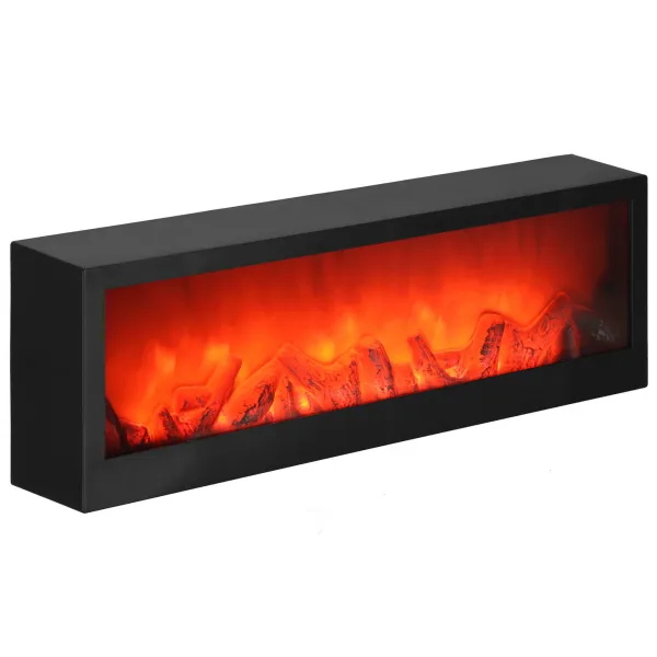 Dekoratīvs kamīns- lampa Springos CL0863, USB LED 60x10x19,5 cm, melna