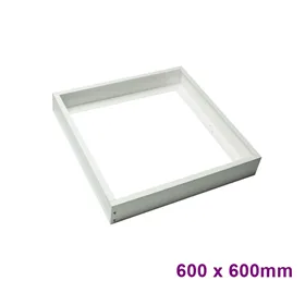 Taustavalaistu pinta-asennuskehys, valkoinen, 600*600 paneelivalaisimelle, ruuviton