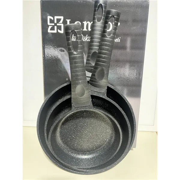 Lamoor 3-osaline graniitkattega valupannide komplekt (Ø 20/24/28 cm), PFOA-vaba