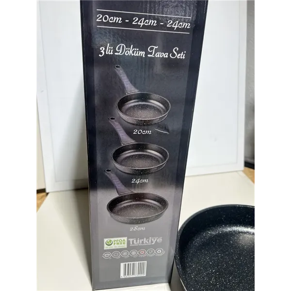 Lamoor 3-osaline graniitkattega valupannide komplekt (Ø 20/24/28 cm), PFOA-vaba
