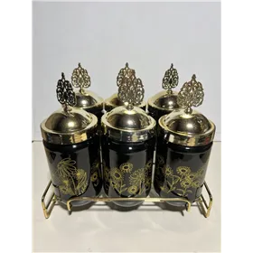 RZM Art Design Merdiven Baharatlık — trepikujuline vürtsiriiuli komplekt, 6 tk (KOD:001)  kuld 52kompl /must 99/ valge 80