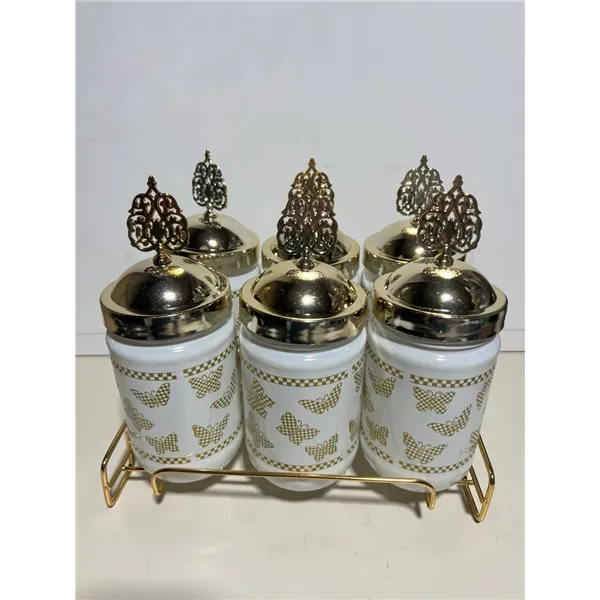 RZM Art Design Merdiven Baharatlık — trepikujuline vürtsiriiuli komplekt, 6 tk (KOD:001)  kuld 52kompl /must 99/ valge 80
