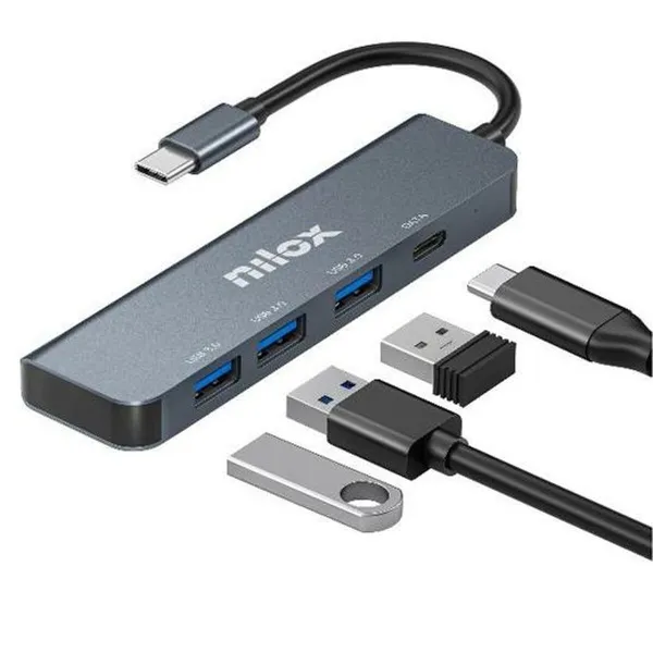 USB Centrmezgls Nilox NXHUBUSBC04