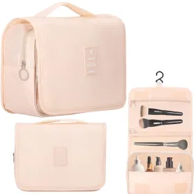 Travel organizer for cosmetics Springos HA7489 23x19x9.5 cm beige airplane cosmetic bag