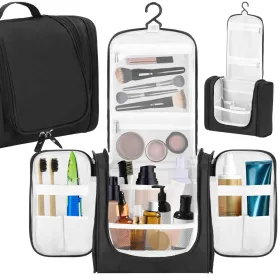 Travel organizer for cosmetics Springos HA7490 24x21x10 cm cosmetic bag, make-up artist bag black
