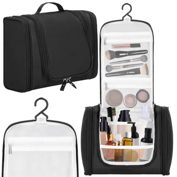Ceļojumu organizators kosmētikai Springos HA7490 24x21x10 cm kosmētikas soma, vizāžista soma melna