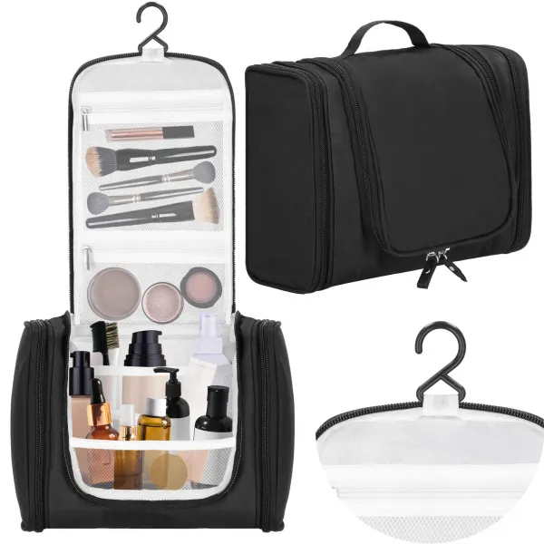 Travel organizer for cosmetics Springos HA7490 24x21x10 cm cosmetic bag, make-up artist bag black