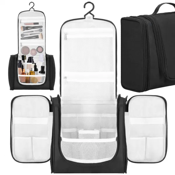 Ceļojumu organizators kosmētikai Springos HA7490 24x21x10 cm kosmētikas soma, vizāžista soma melna