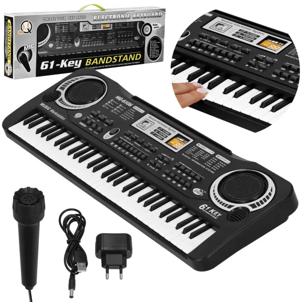 Elektriline klaver mikrofoniga lastele Springos KG0025