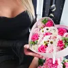 Soap roses Springos HA7444 24 pcs. flower box set of flowers in a box heart pink