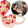 Мыльные розы Springos HA7444 24 шт. выбор цветов в коробке-сердце из розовых цветов