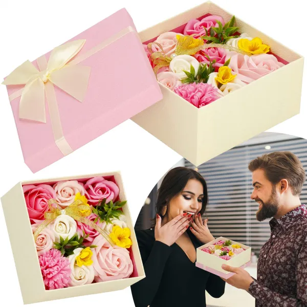 Коробка из 15 мыльных цветов Springos HA7446 Цветочная коробка