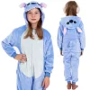 Lasten kigurumi-yöpuku Stitch, yksiosainen haalari Springos HA5065, koko 120-130 cm