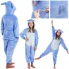 Lasten kigurumi-yöpuku Stitch, yksiosainen haalari Springos HA5065, koko 120-130 cm