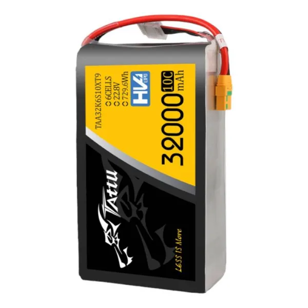 Tattu 32000mAh 22.8V 10C 6S1P Lipo Battery Pack With XT90-S