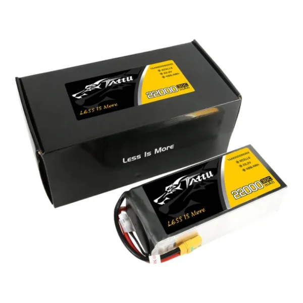 Tattu 22000mAh 22.2V 30C 6S1P Lipo Battery Pack with XT90-S plug