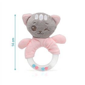 Rattle Cat 18 cm Pink