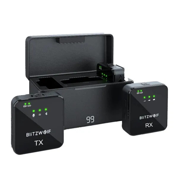 Wireless Microphone BlitzWolf, BW-SX63, 1000mAh (black)
