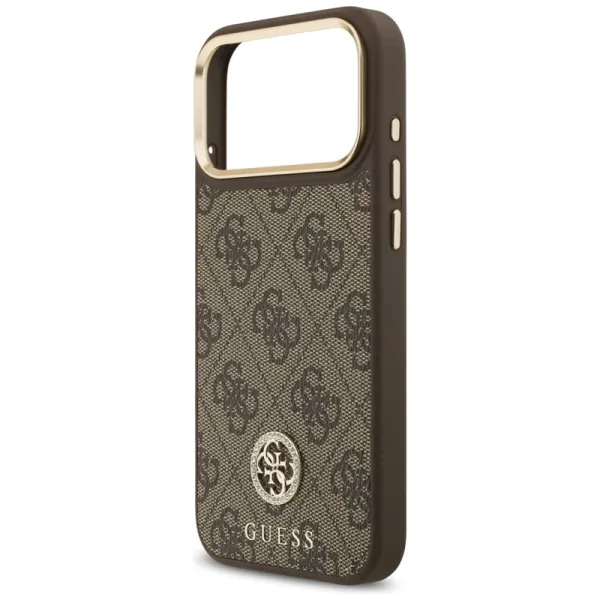 Guess 4G Strass Logo MagSafe - Case iPhone 17 Pro Max (Brown)