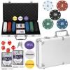 Pokerisetti 300 pelimerkkiä, kortit, matto, nopat, salkku Springos KG0022