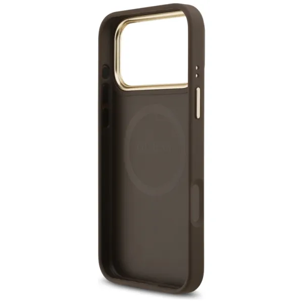 Guess 4G Strass Logo MagSafe - Case iPhone 17 Pro Max (Brown)