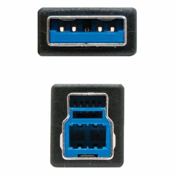 USB-kaabel NANOCABLE 10.01.0802-BK Must
