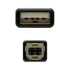USB 2.0 A to USB B Cable NANOCABLE 10.01.120 Black