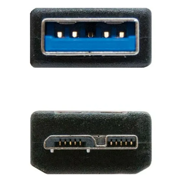 USB 3.0 A uz Micro USB B Kabelis NANOCABLE 10.01.110-BK