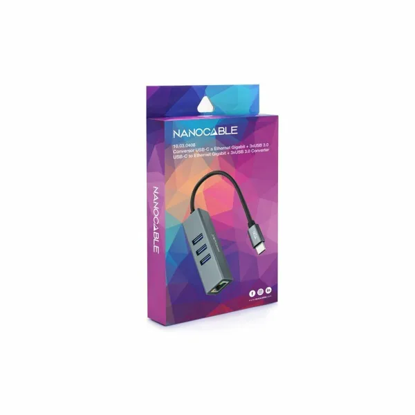 USB uz Tīkla Adapteris NANOCABLE ANEAHE0819