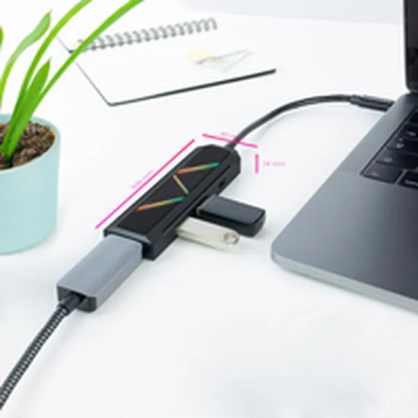 USB-C Hub NANOCABLE 10.16.0401 Black 100 W