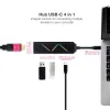 USB-C Hub NANOCABLE 10.16.0401 Black 100 W