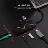 USB-C Hub NANOCABLE 10.16.0901 Black 100 W