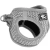 Pressure-free dog and cat harness set Springos PA0237, M 9-13 kg + 150 cm leash, grey