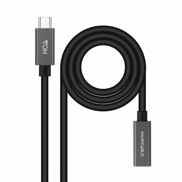 USB-C-kaabel NANOCABLE 10.01.4401 Must 1 m