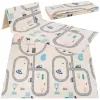 Двусторонний складной игровой коврик для детей Springos KM0020, 180x200 см XXL, с транспортом