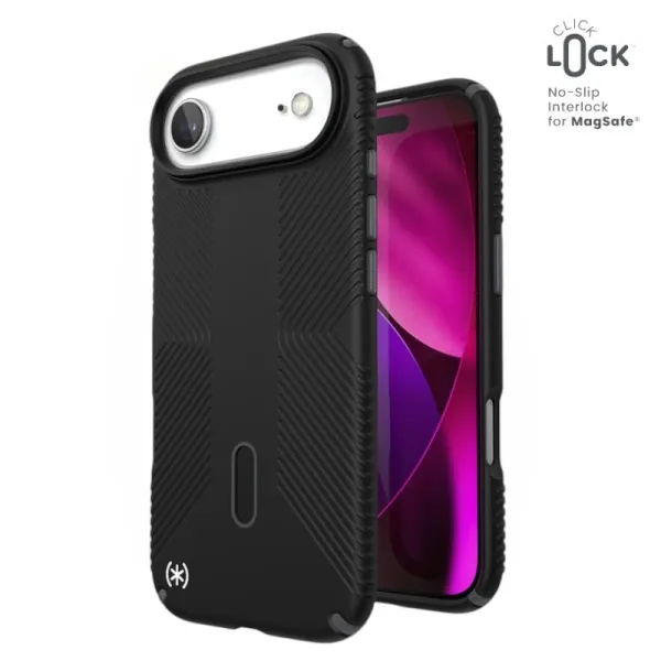 Speck Presidio2 Grip ClickLock & MagSafe - iPhone Air Case (Black / Slate Gray / White)