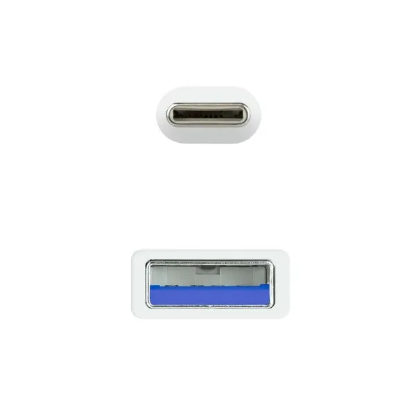 USB-C Cable to USB NANOCABLE 10.01.4000-W White Black 50 cm