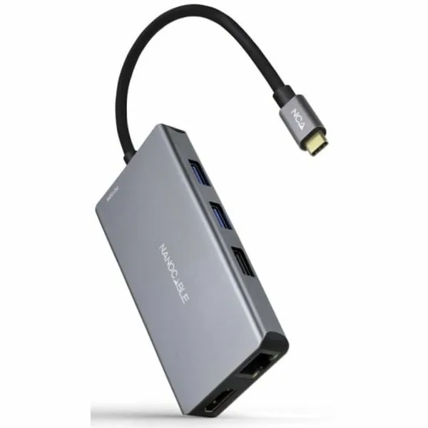USB Hub NANOCABLE 10.16.1009 Grey 100 W 50 W