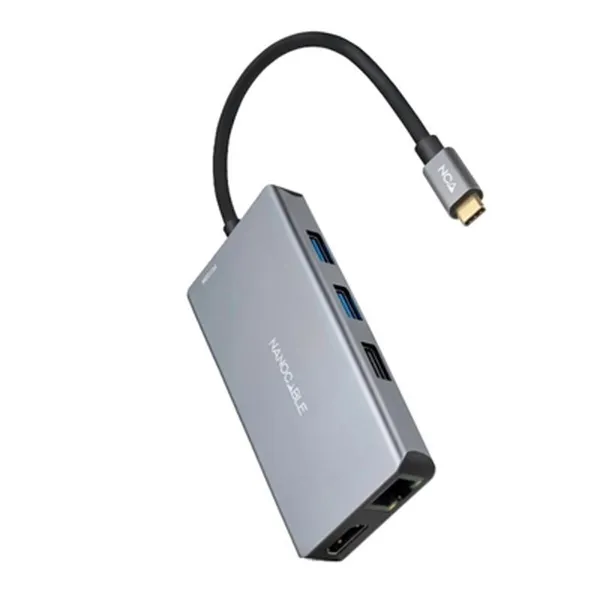 USB Hub NANOCABLE 10.16.1009 Grey 100 W 50 W